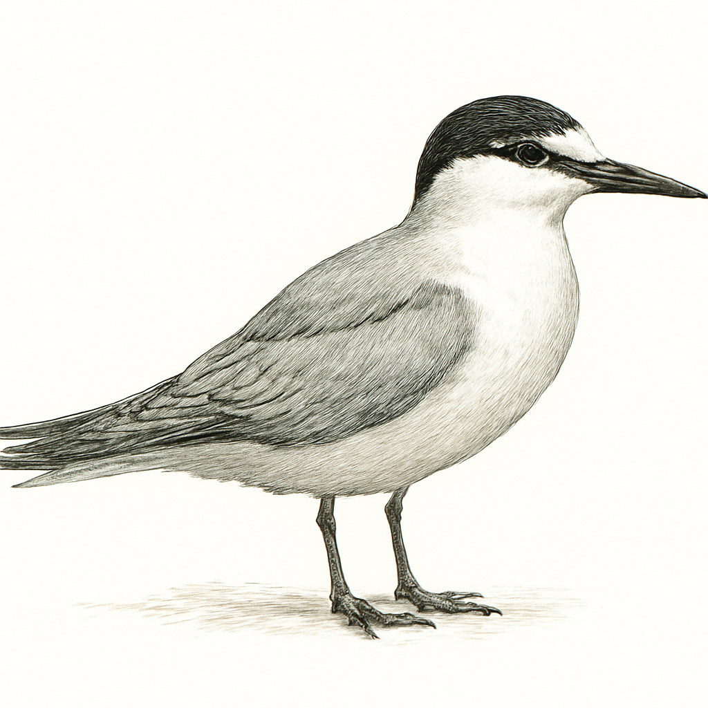 Saunders's Tern illustration