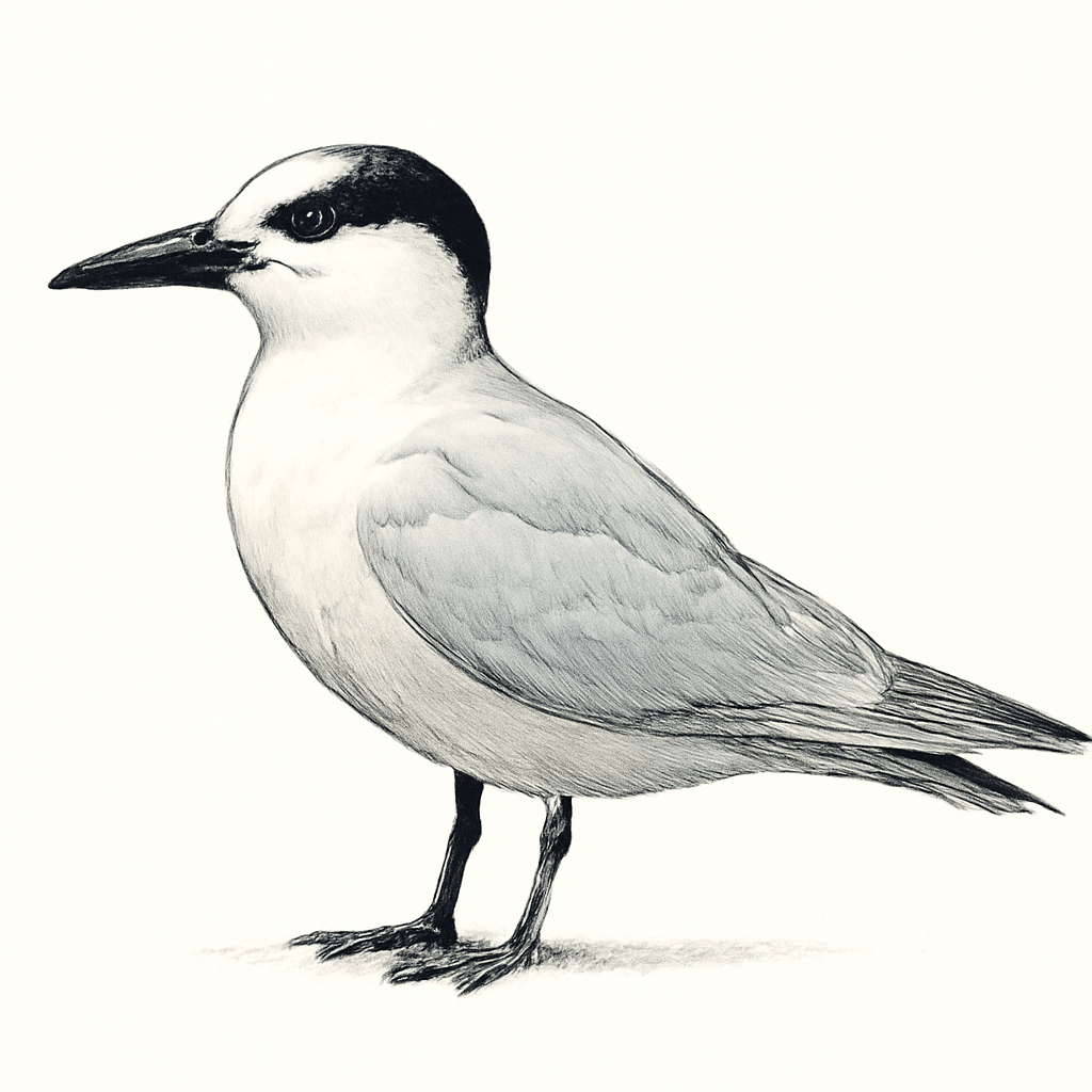 Gull-billed Tern illustration