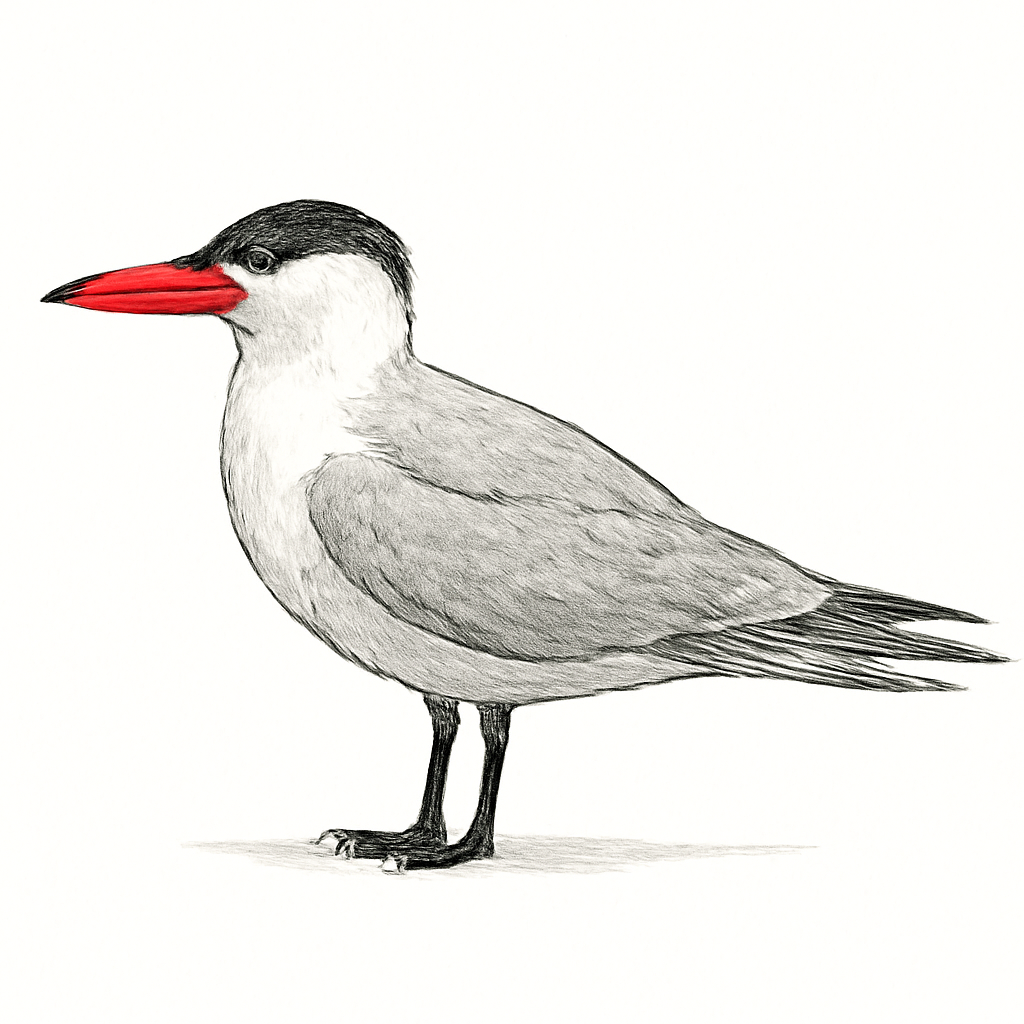 Caspian Tern illustration