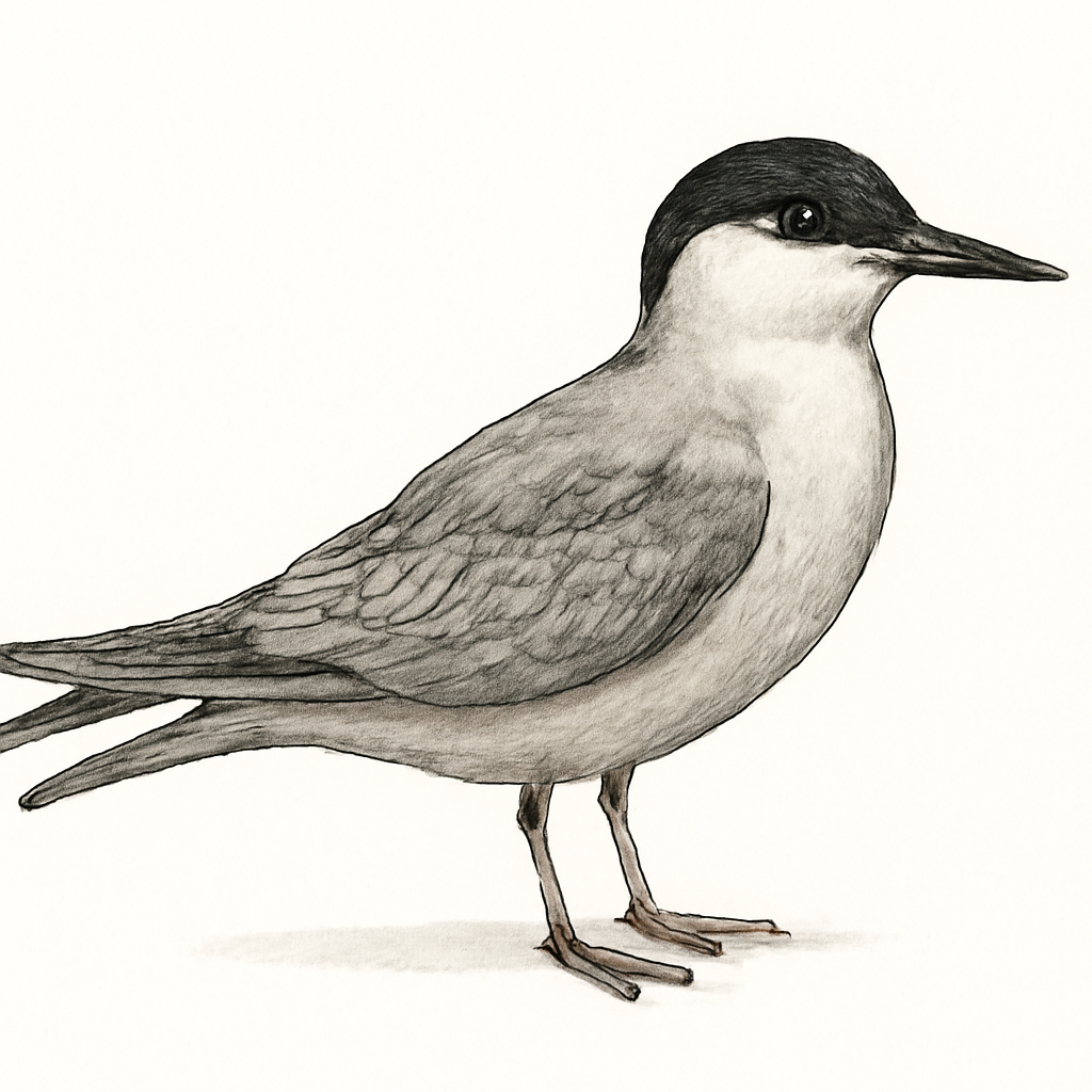 Whiskered Tern illustration