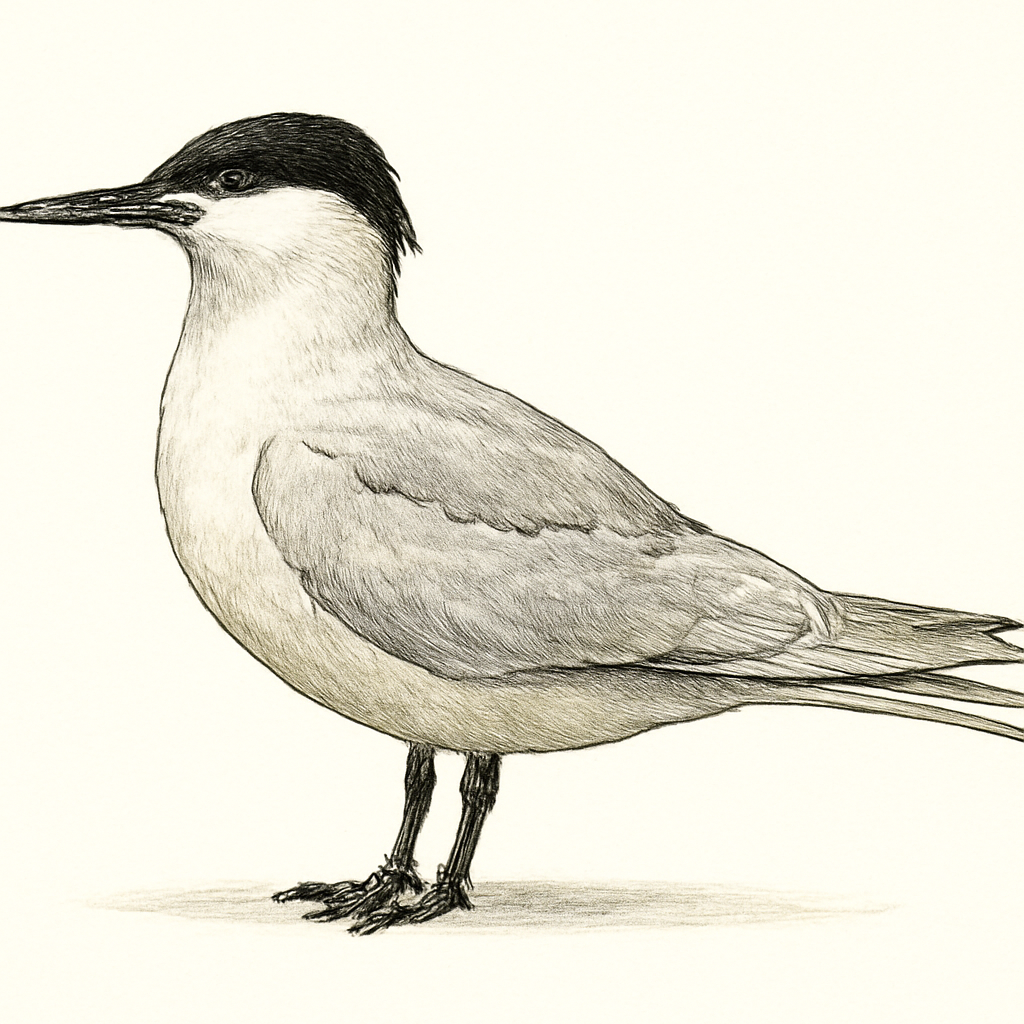 Sandwich Tern illustration