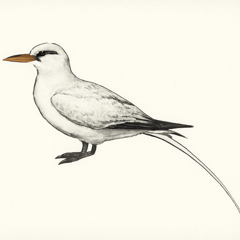 White-tailed Tropicbird illustration