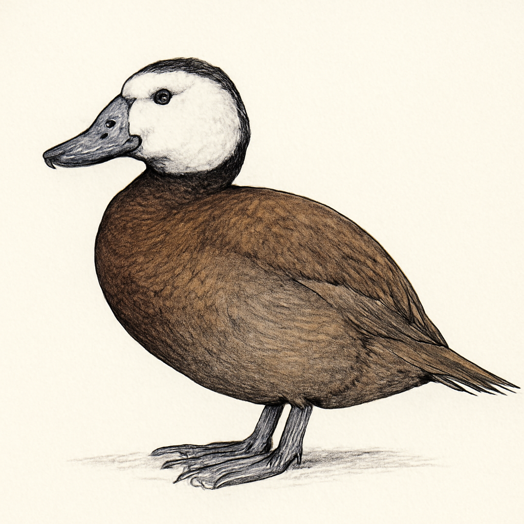 Illustration de Érismature à tête blanche