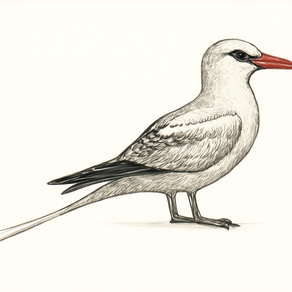 Red-billed Tropicbird illustration