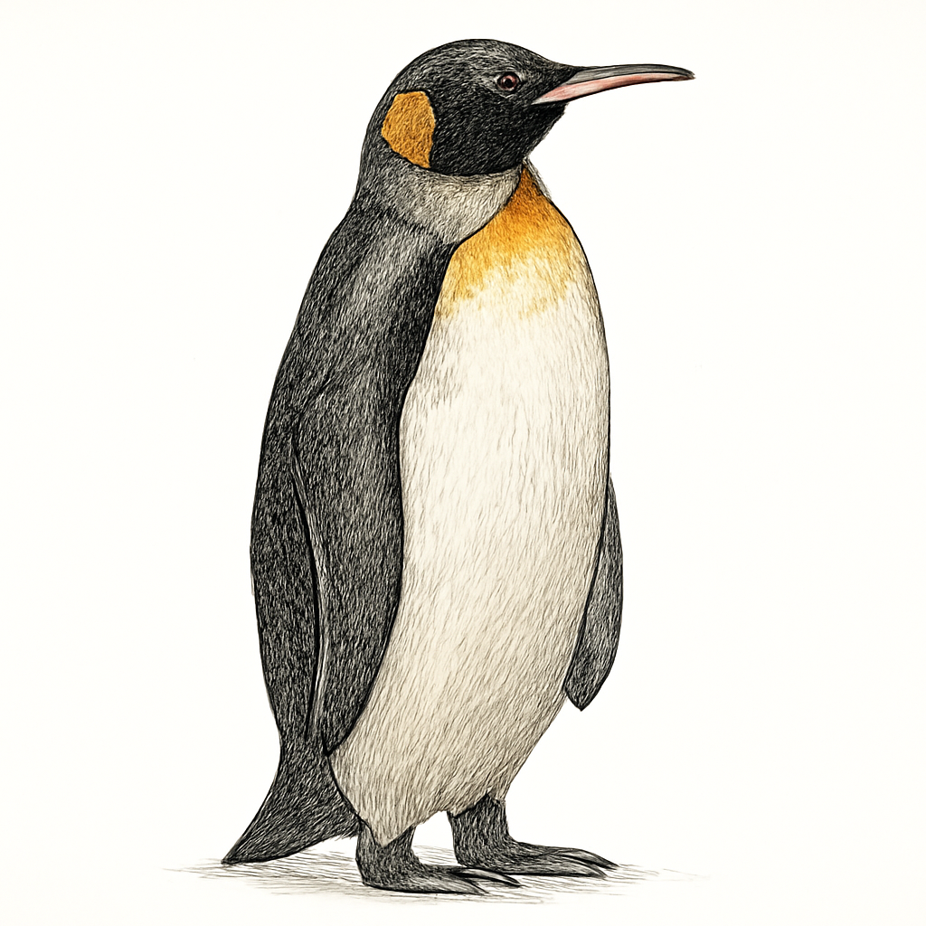 Illustration von Königspinguin