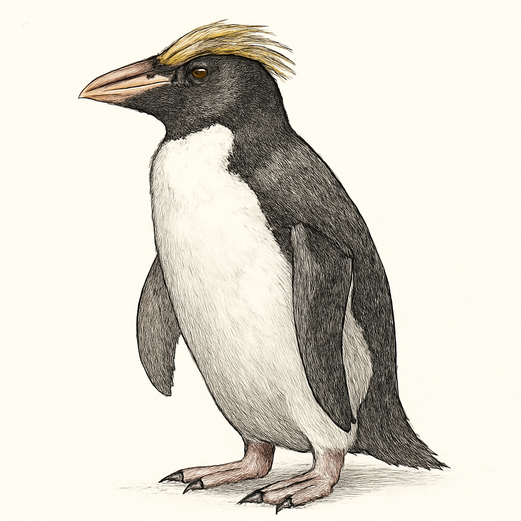 Illustrazione di Fiordland Penguin