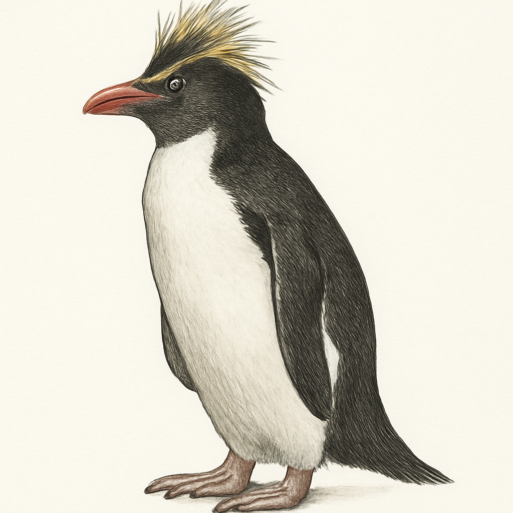 Ilustración de Pingüino de Sclater