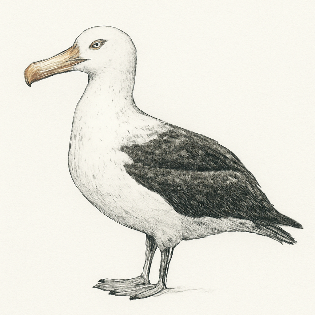 Illustration von Schwarzflügelalbatros