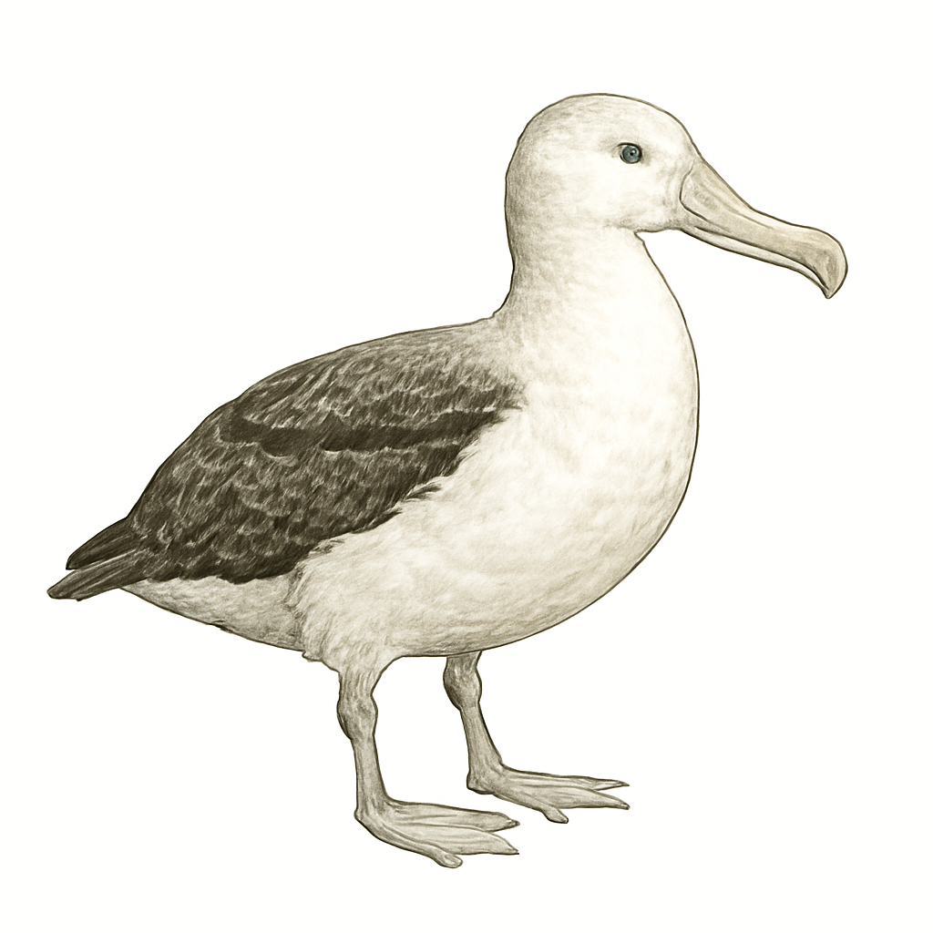 Illustration von Antipodenalbatros
