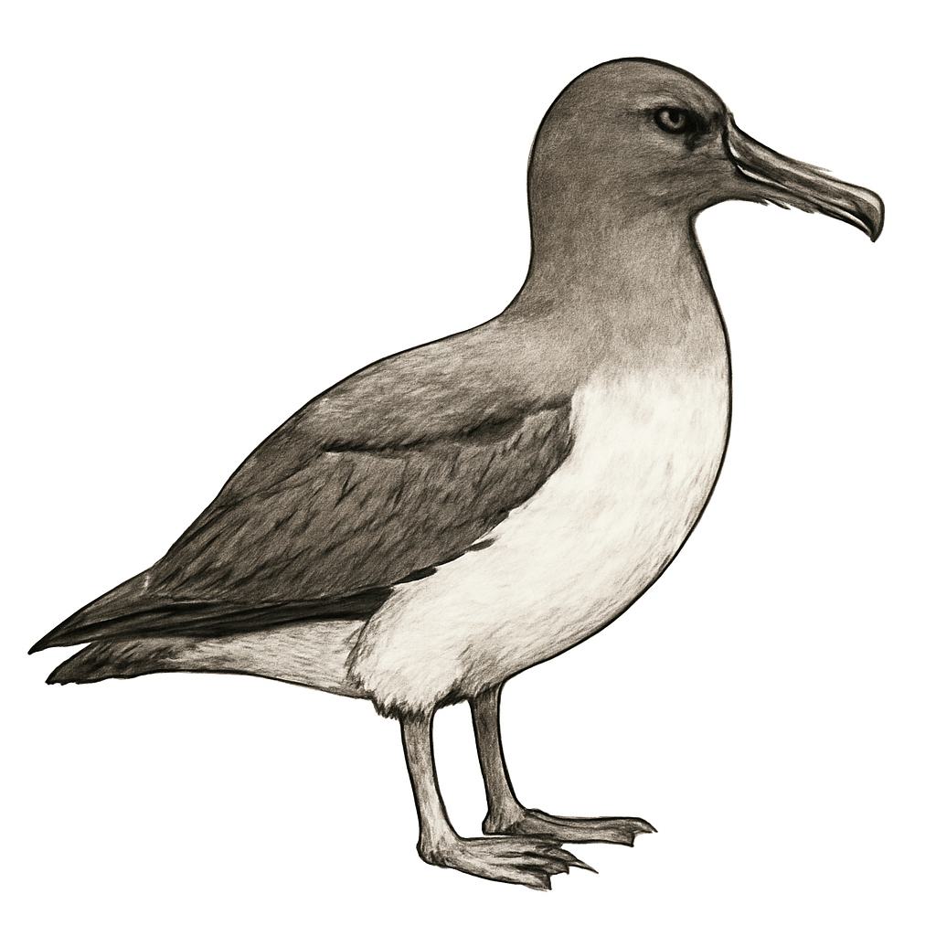 Ilustración de Albatros Tiznado