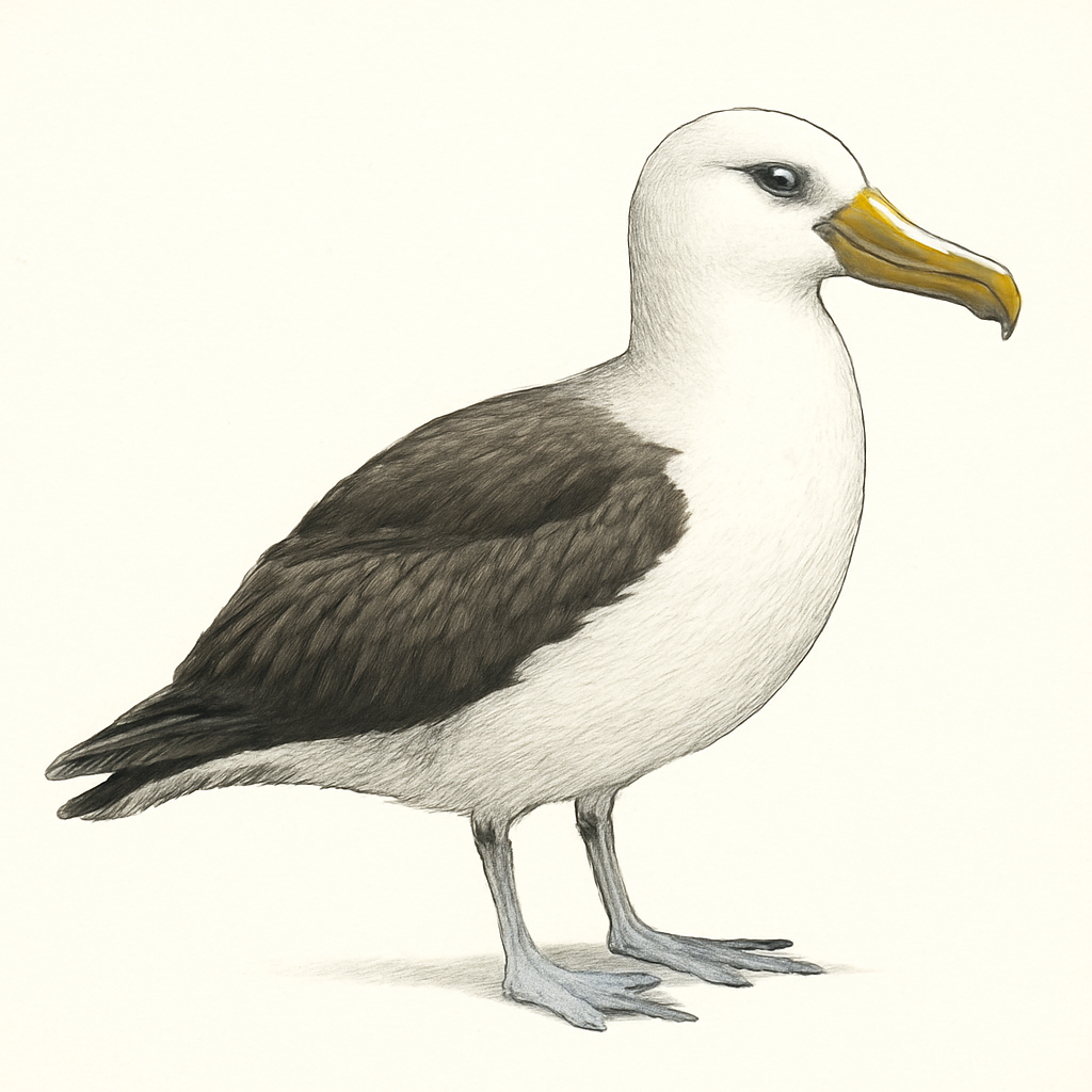 Ilustración de Albatros Picofino Pacífico