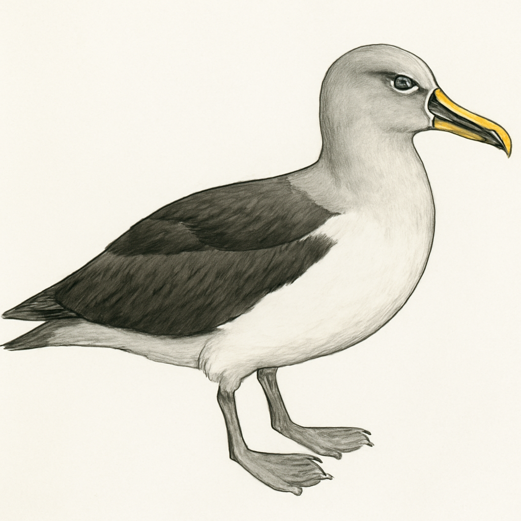 Ilustración de Albatros Cabecigrís