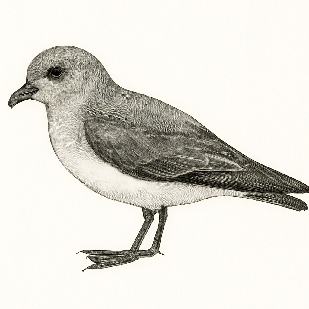 Ilustração de gray-backed storm-petrel