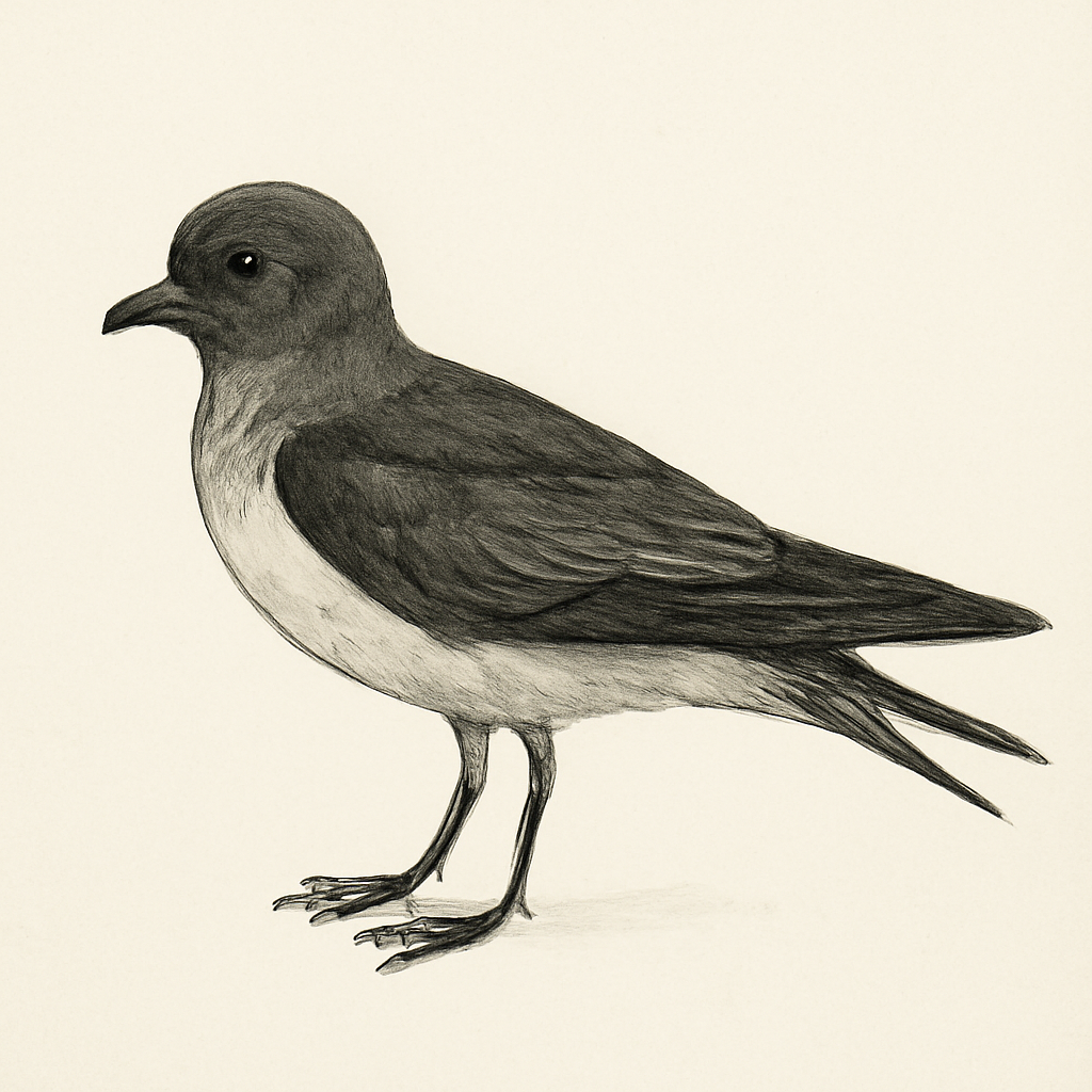 Ilustração de fork-tailed storm-petrel