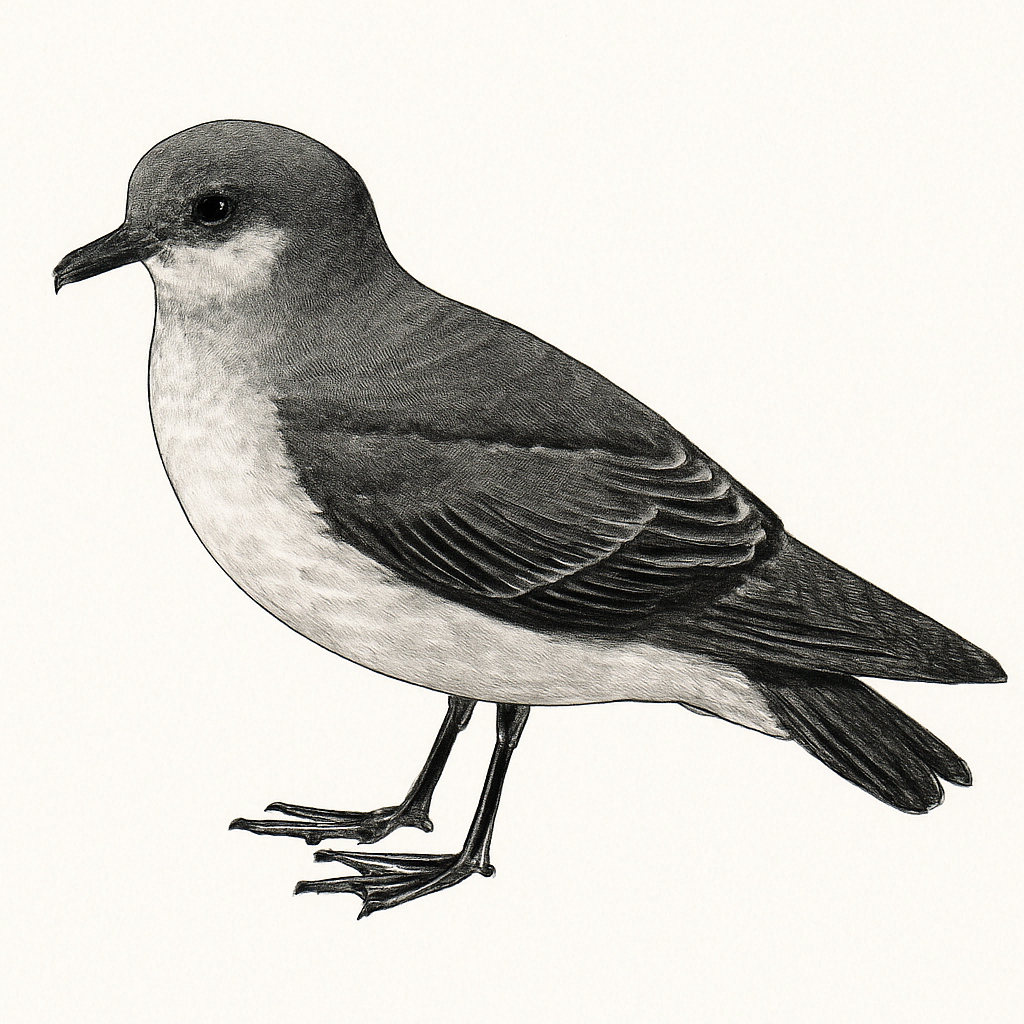 Ilustração de painho-da-ilha-da-madeira