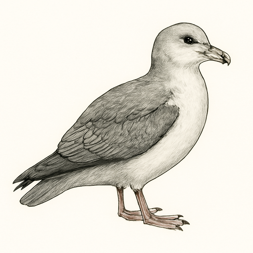 Illustratie van Grijze stormvogel