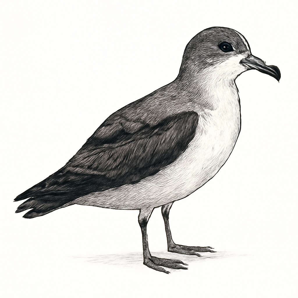 Illustratie van Zwartvleugelstormvogel