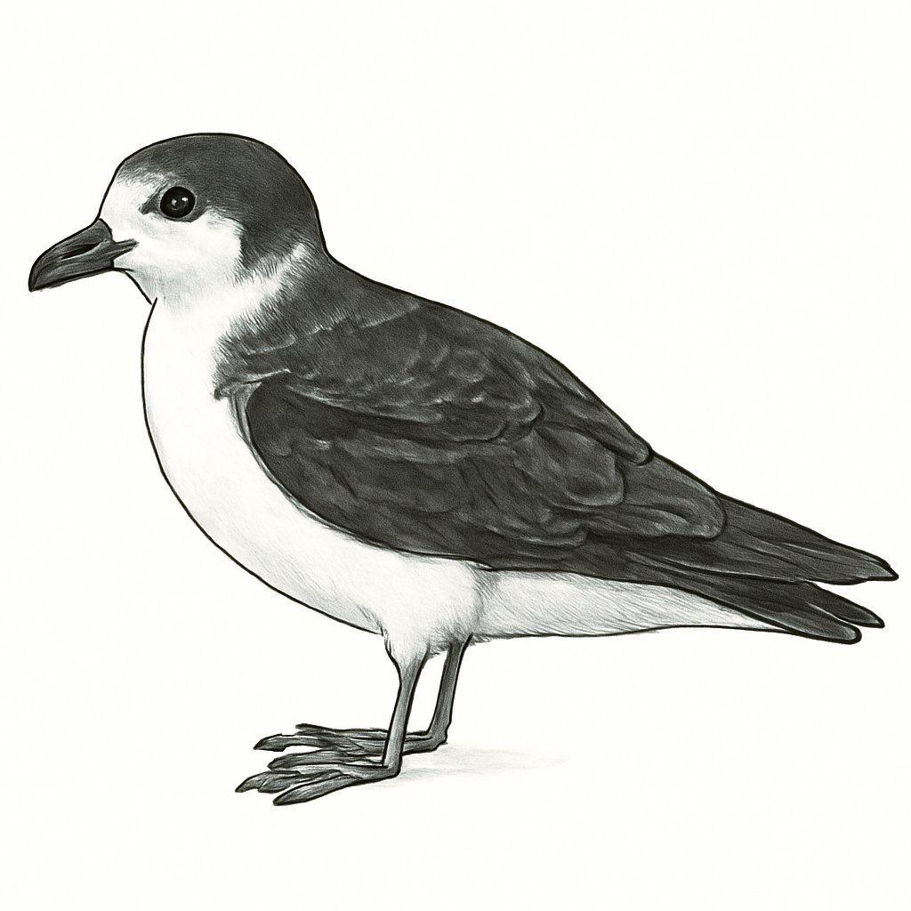 Ilustración de Petrel Acollarado