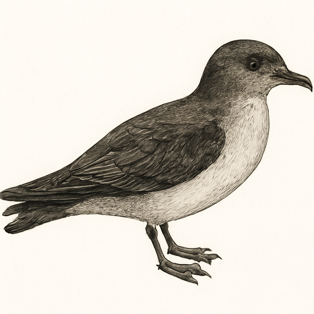 Illustratie van Bulwers stormvogel