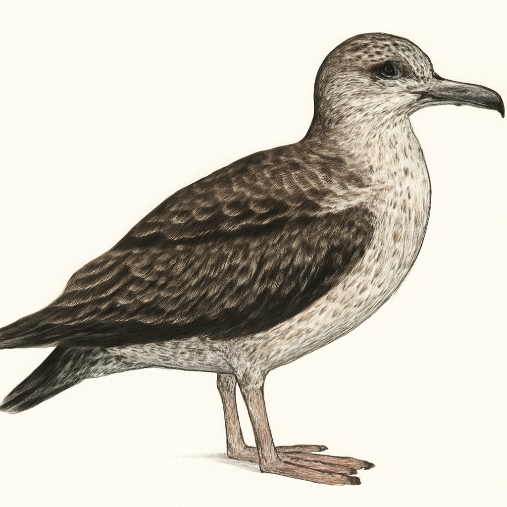 Illustration von Weißgesicht-Sturmtaucher