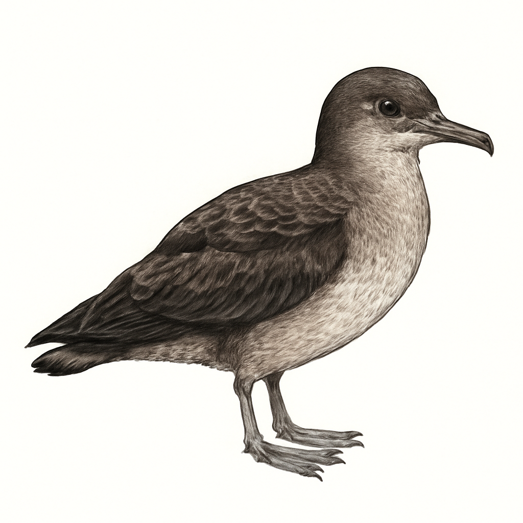 Illustration von Keilschwanz-Sturmtaucher
