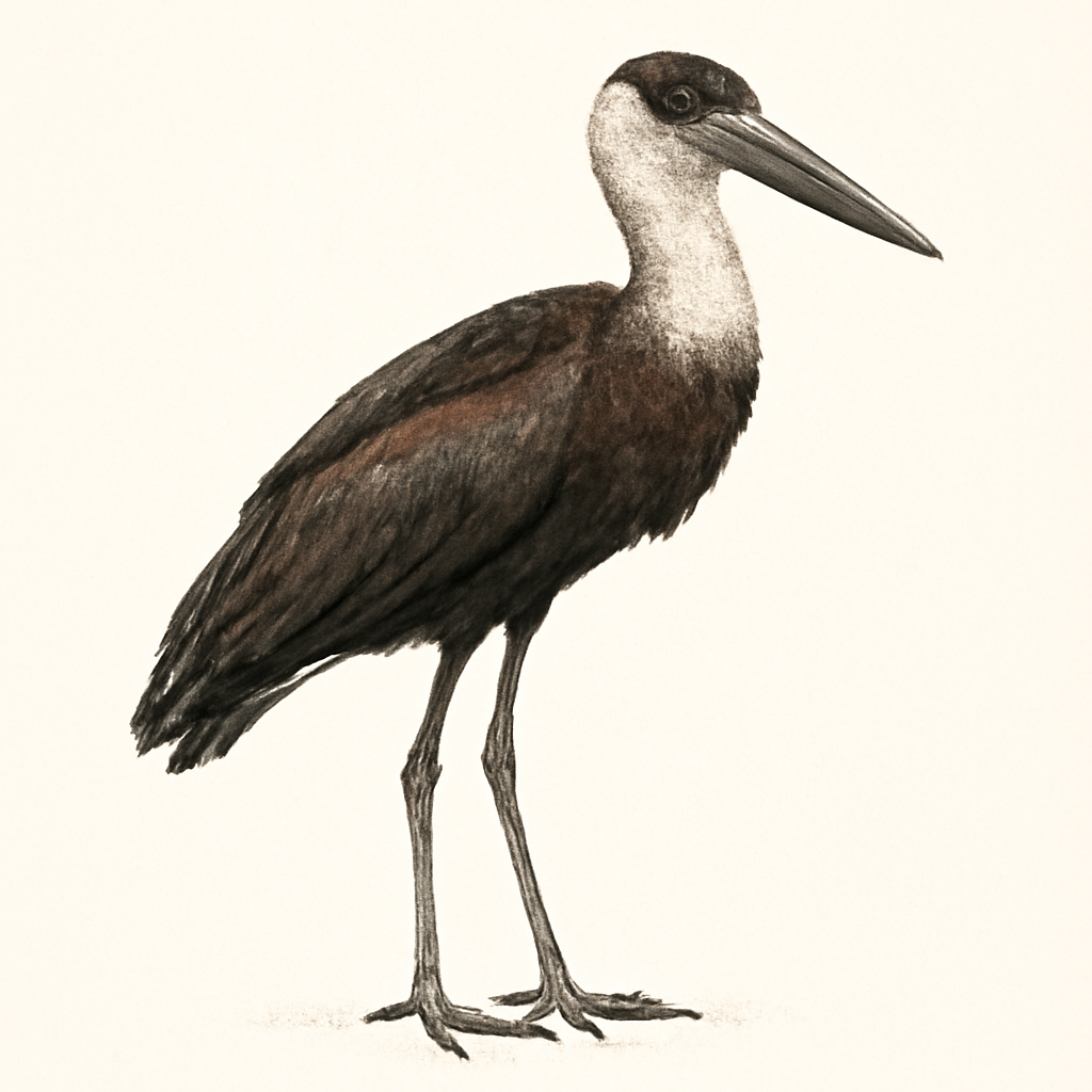 Illustration de Cigogne à pattes noires