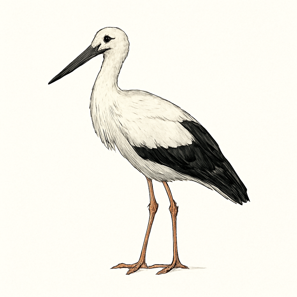 White Stork illustration