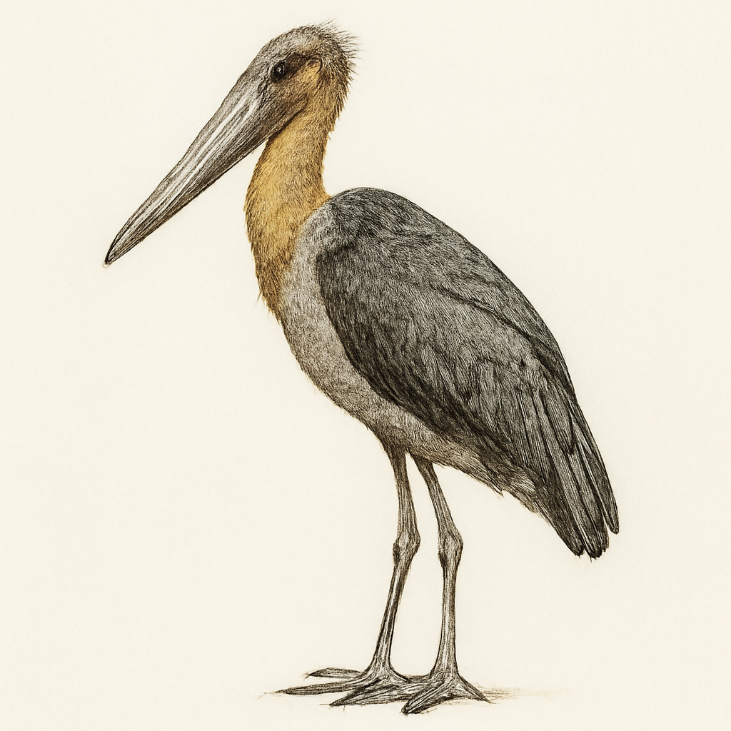 Illustrazione di Lesser Adjutant