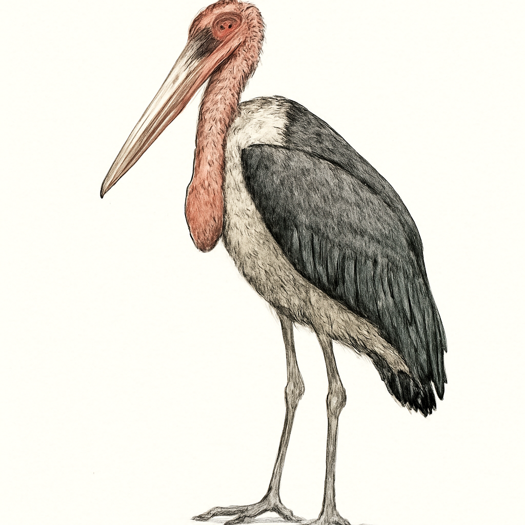 Marabou Stork illustration