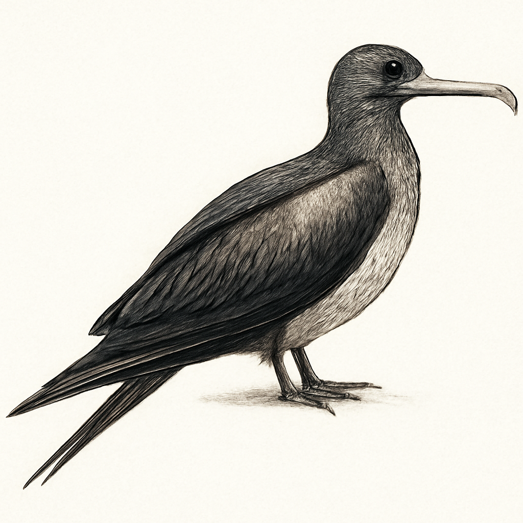 Illustration von Arielfregattvogel