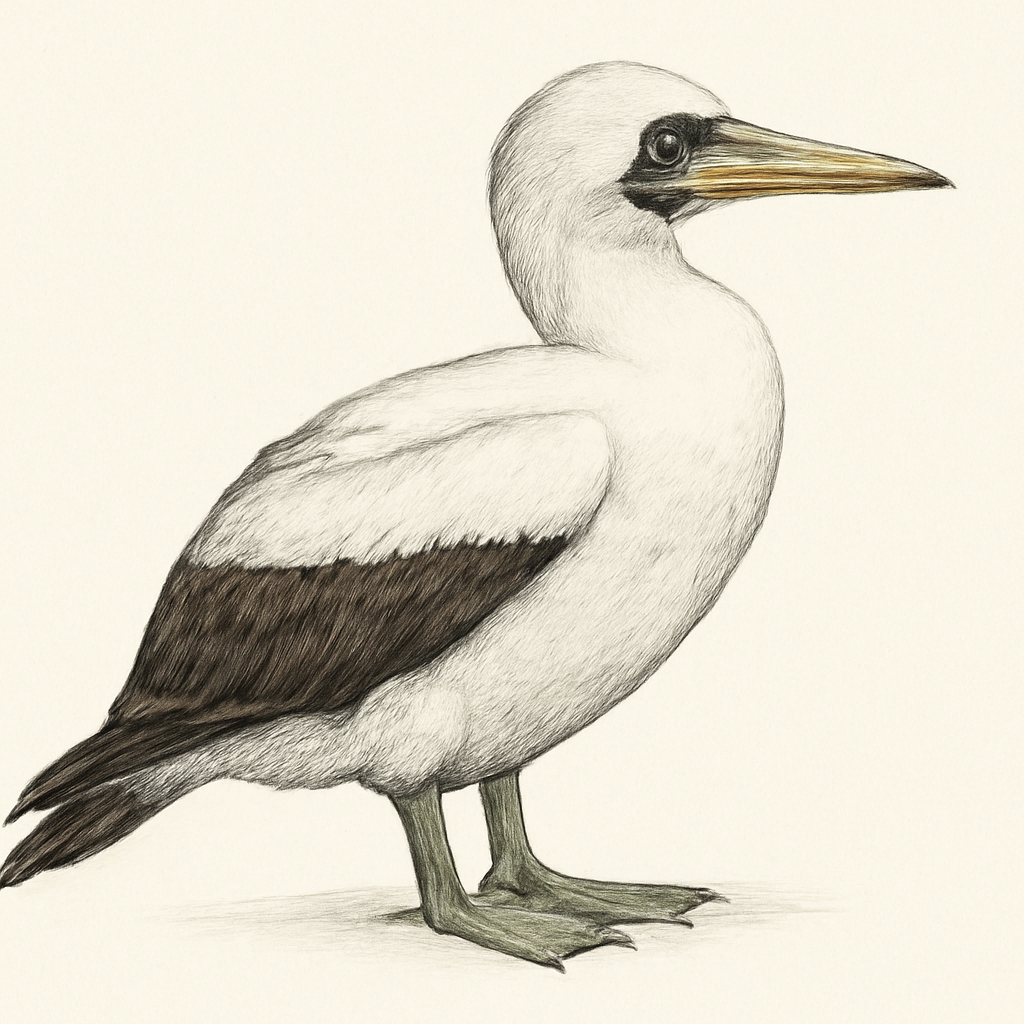 Masked Booby illustration