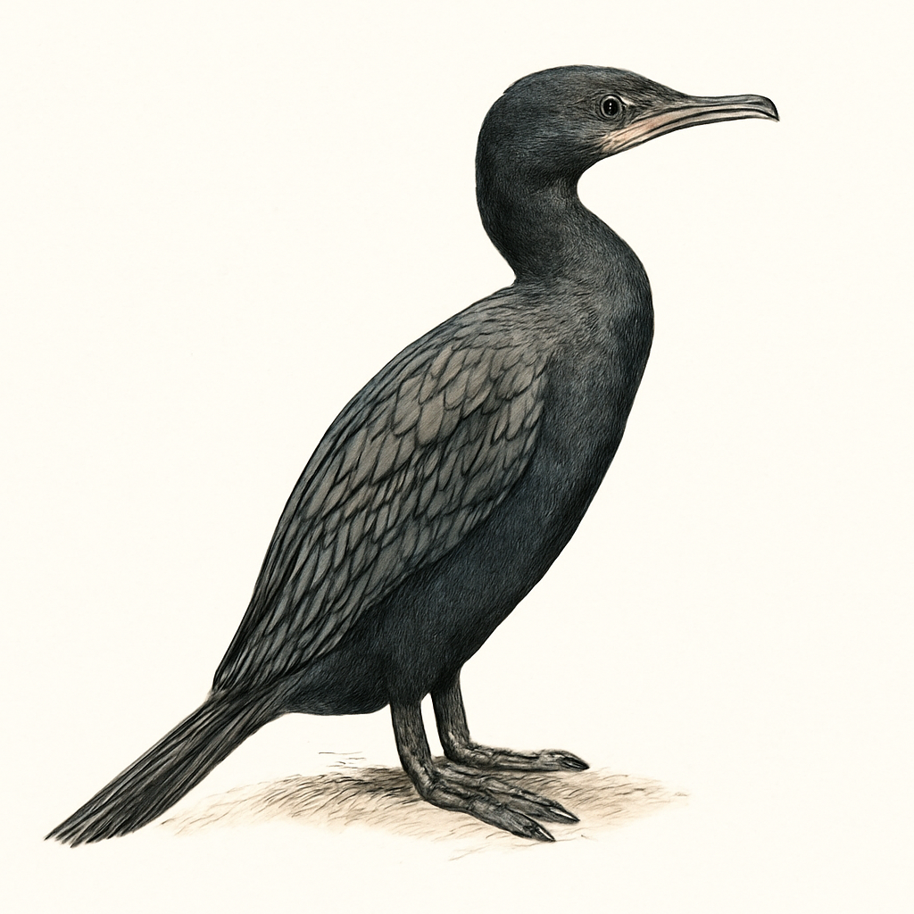 Ilustração de little cormorant