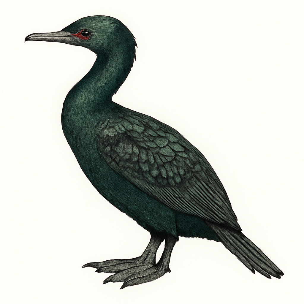 Pelagic Cormorant illustration