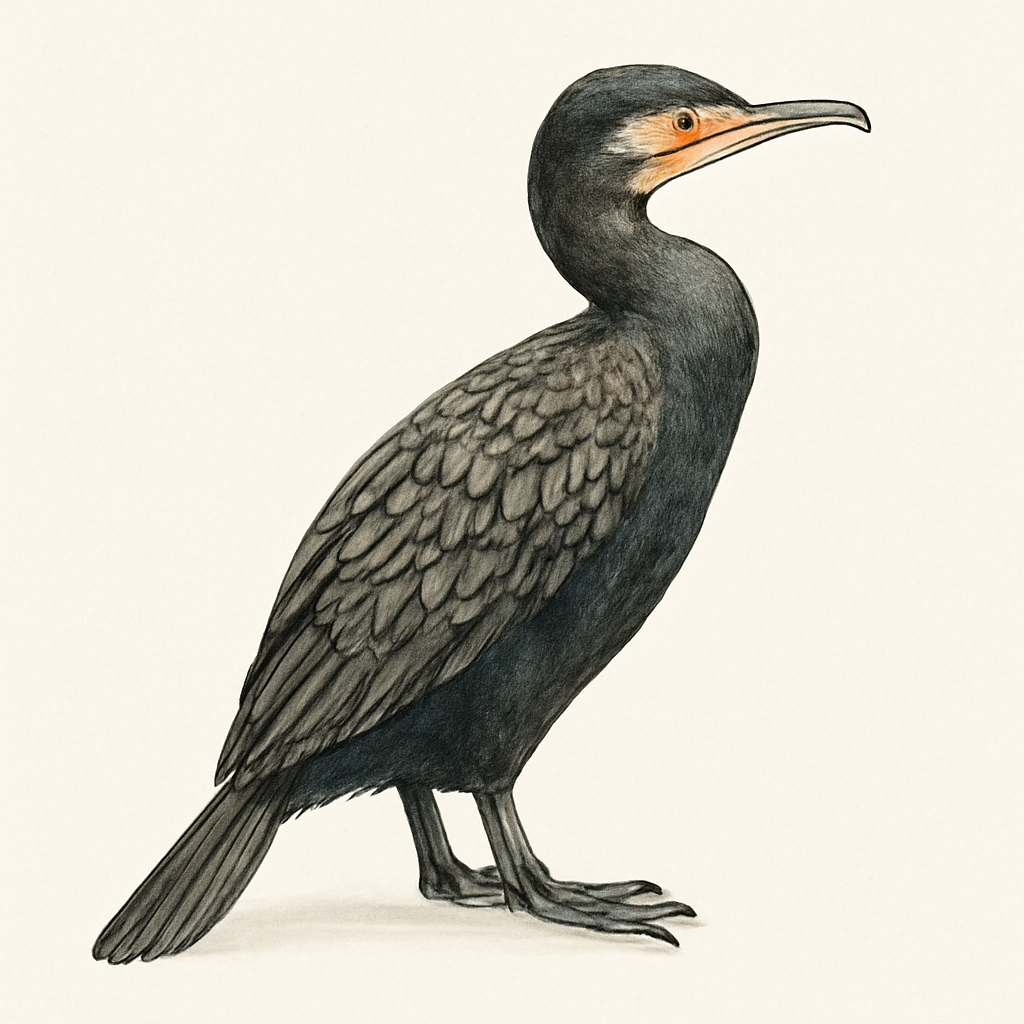 Great Cormorant illustration