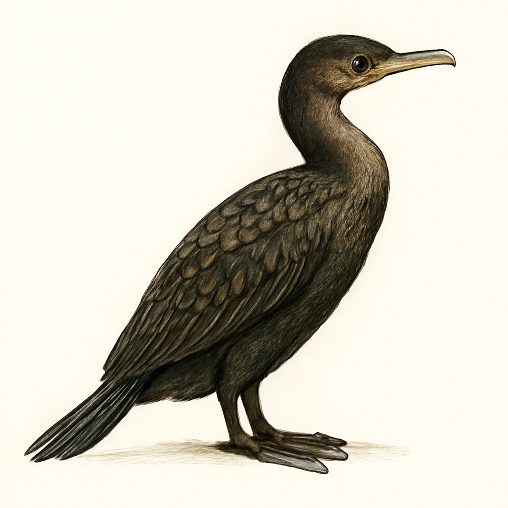 Indian Cormorant illustration