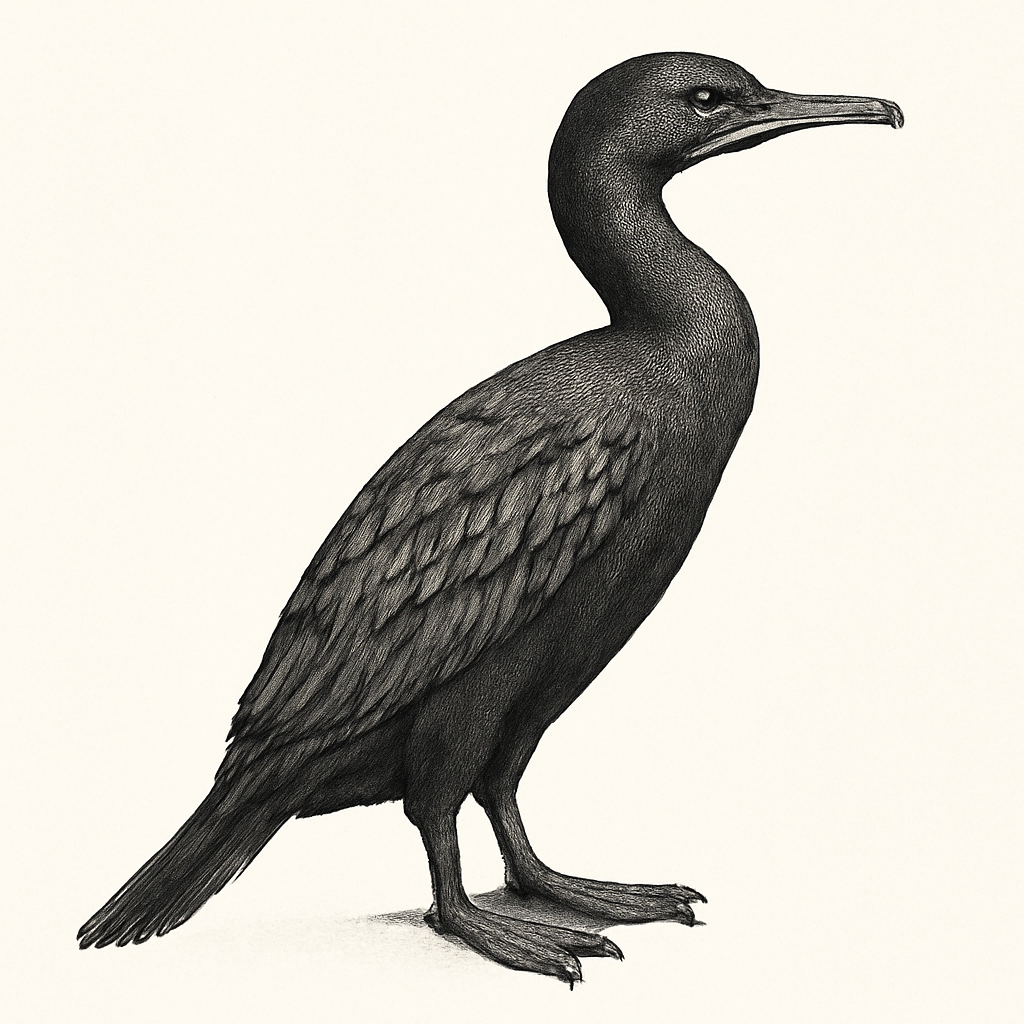 Illustration von Schwarzscharbe
