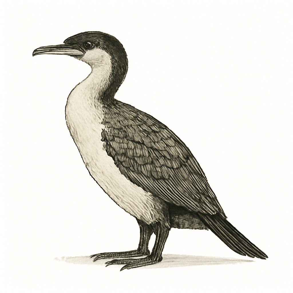 Illustration de Cormoran de Tasmanie