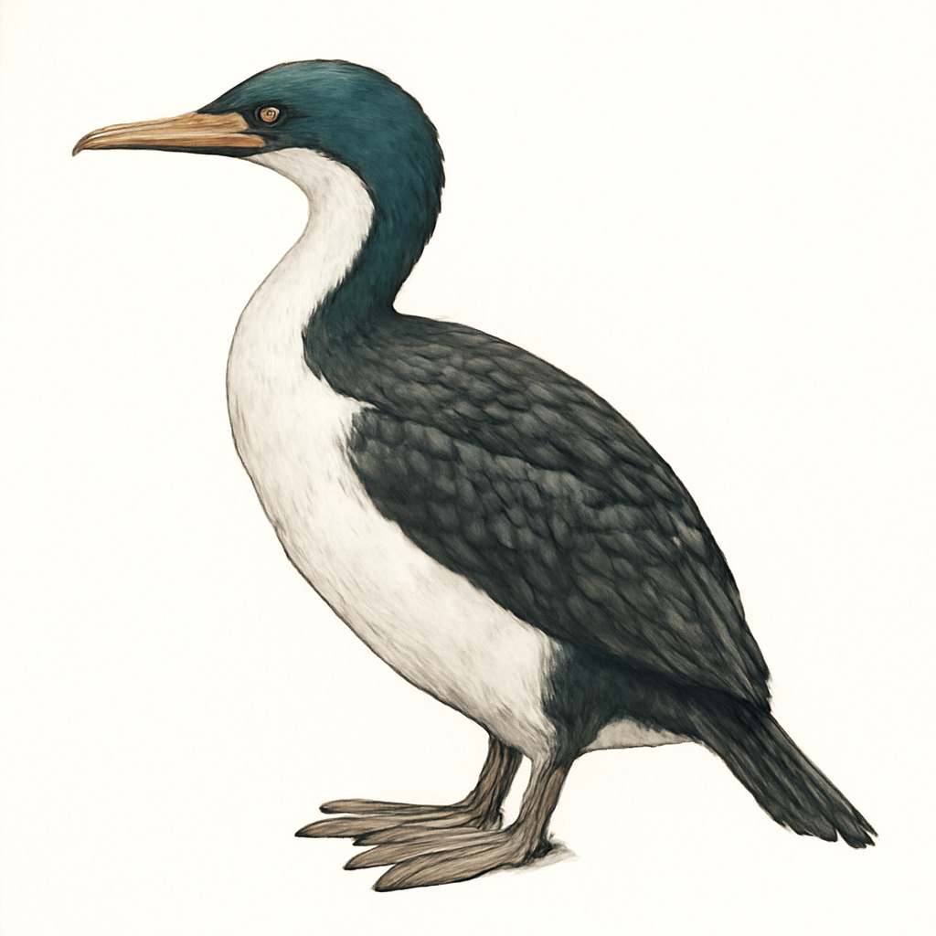 Ilustração de stewart island shag