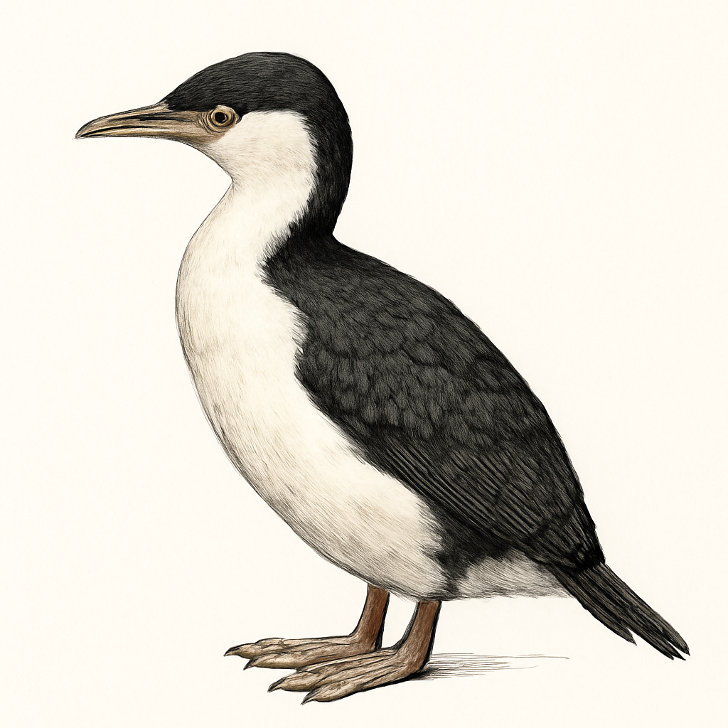 Ilustración de Cormorán de las Auckland