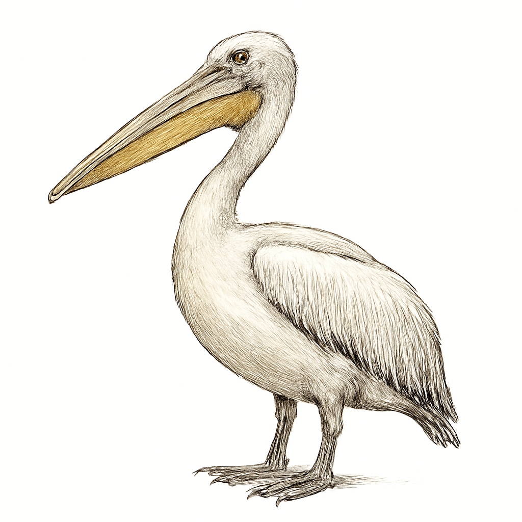 Great White Pelican illustration