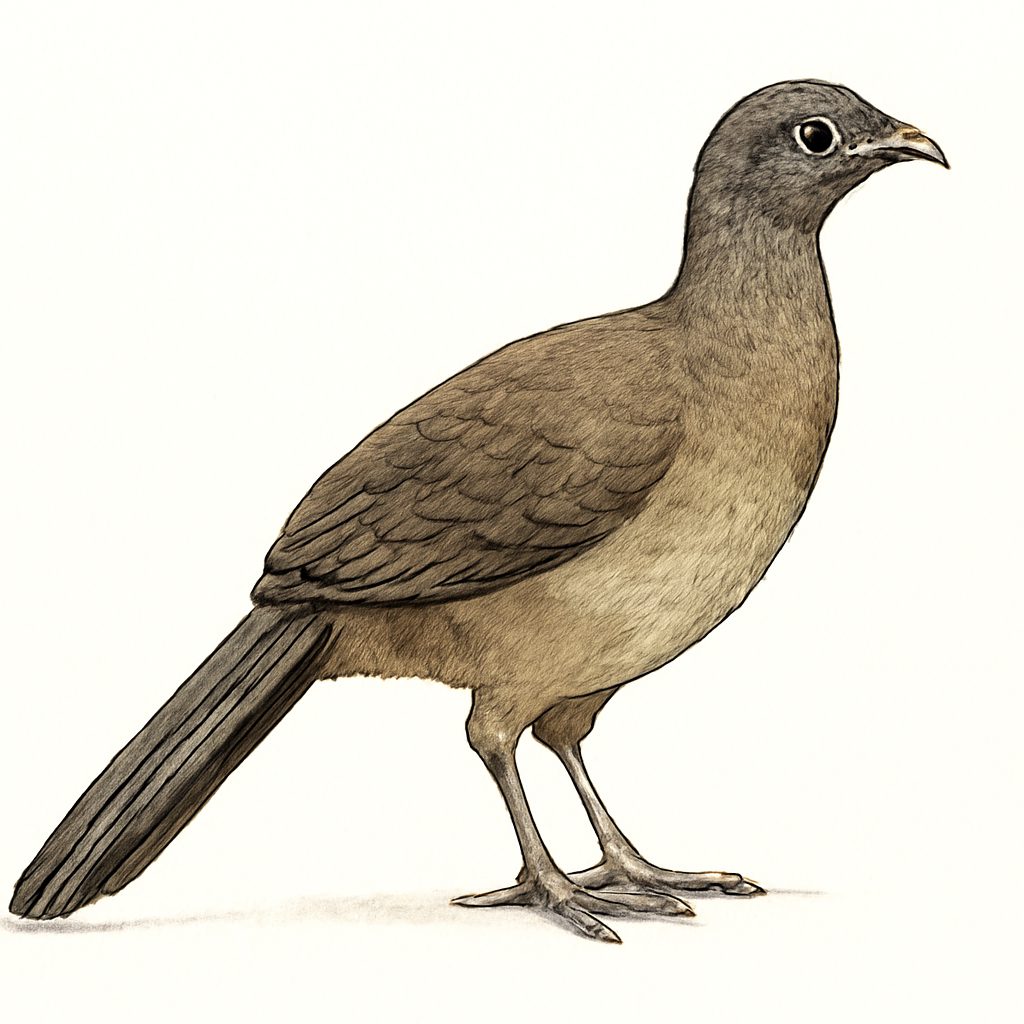 Plain Chachalaca illustration