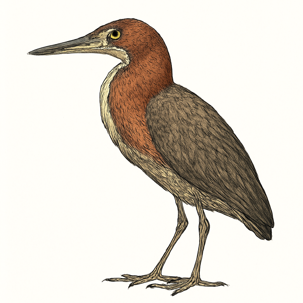 Illustrazione di Rufescent Tiger-Heron