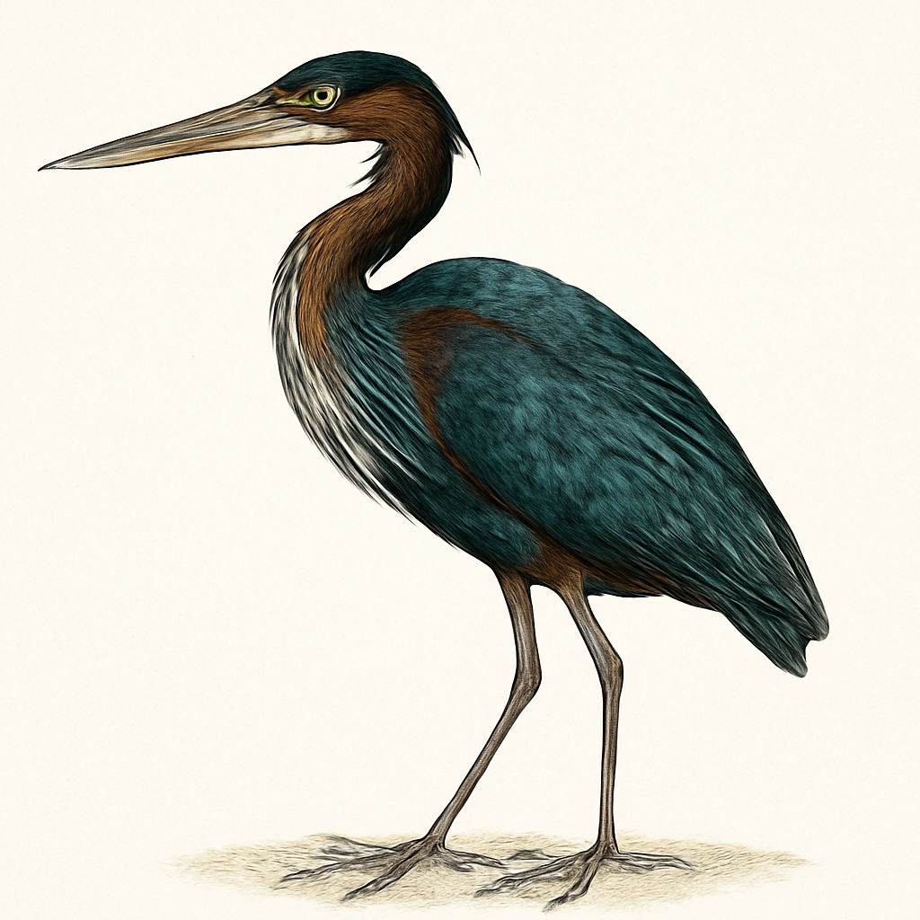 Agami Heron illustration