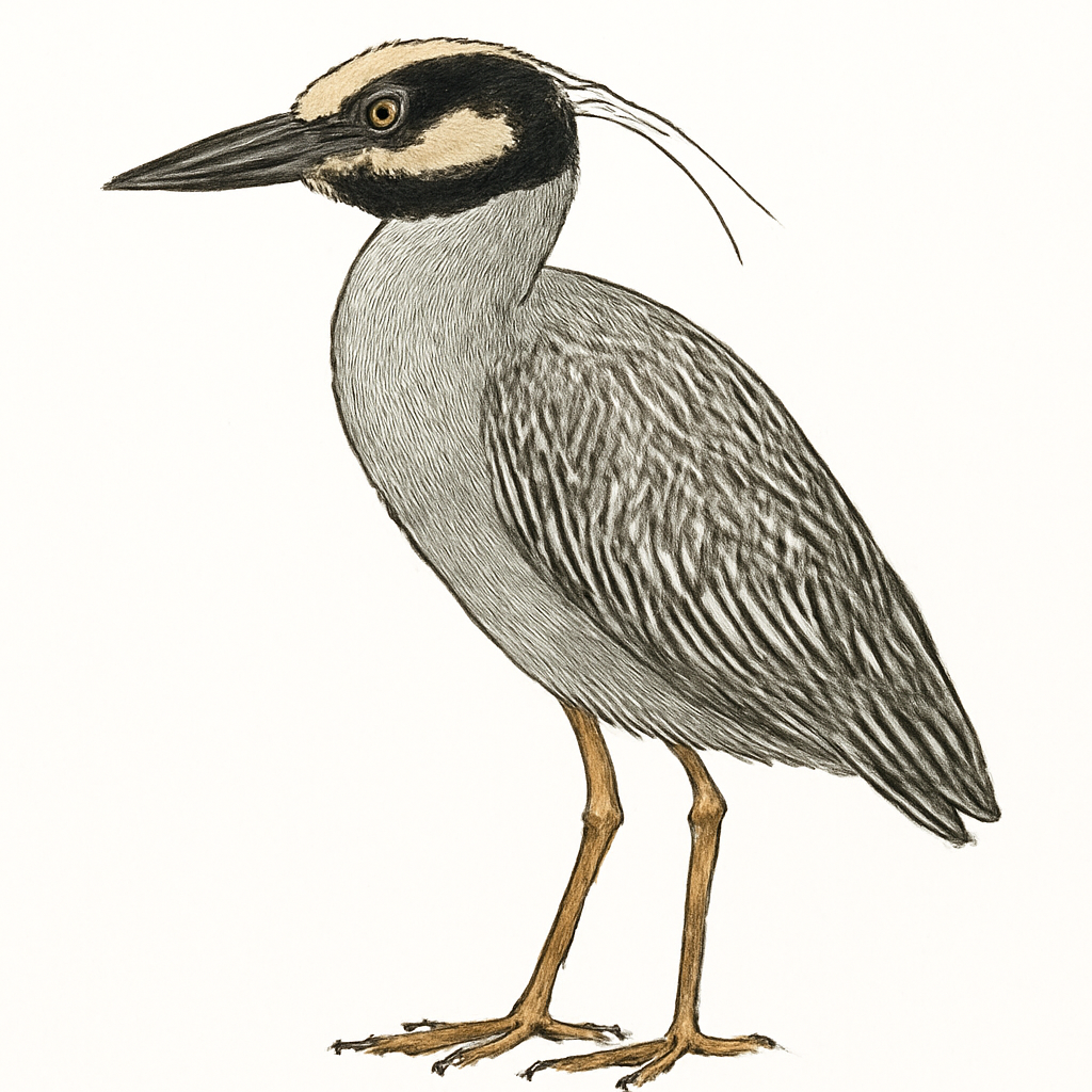 Ilustração de savacu-de-coroa