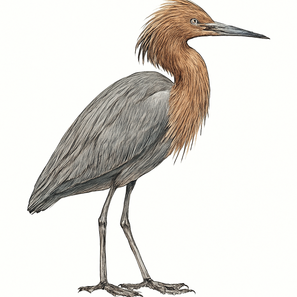 Illustratie van Roodhalsreiger