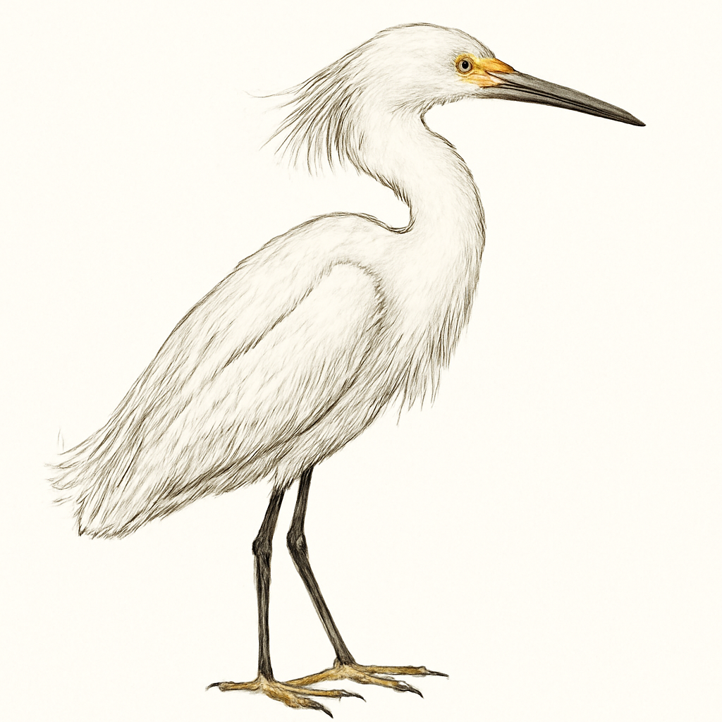 Snowy Egret illustration
