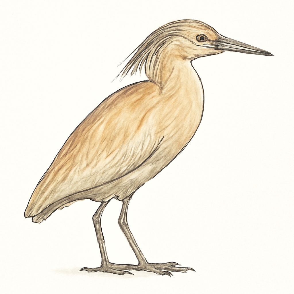 Squacco Heron illustration