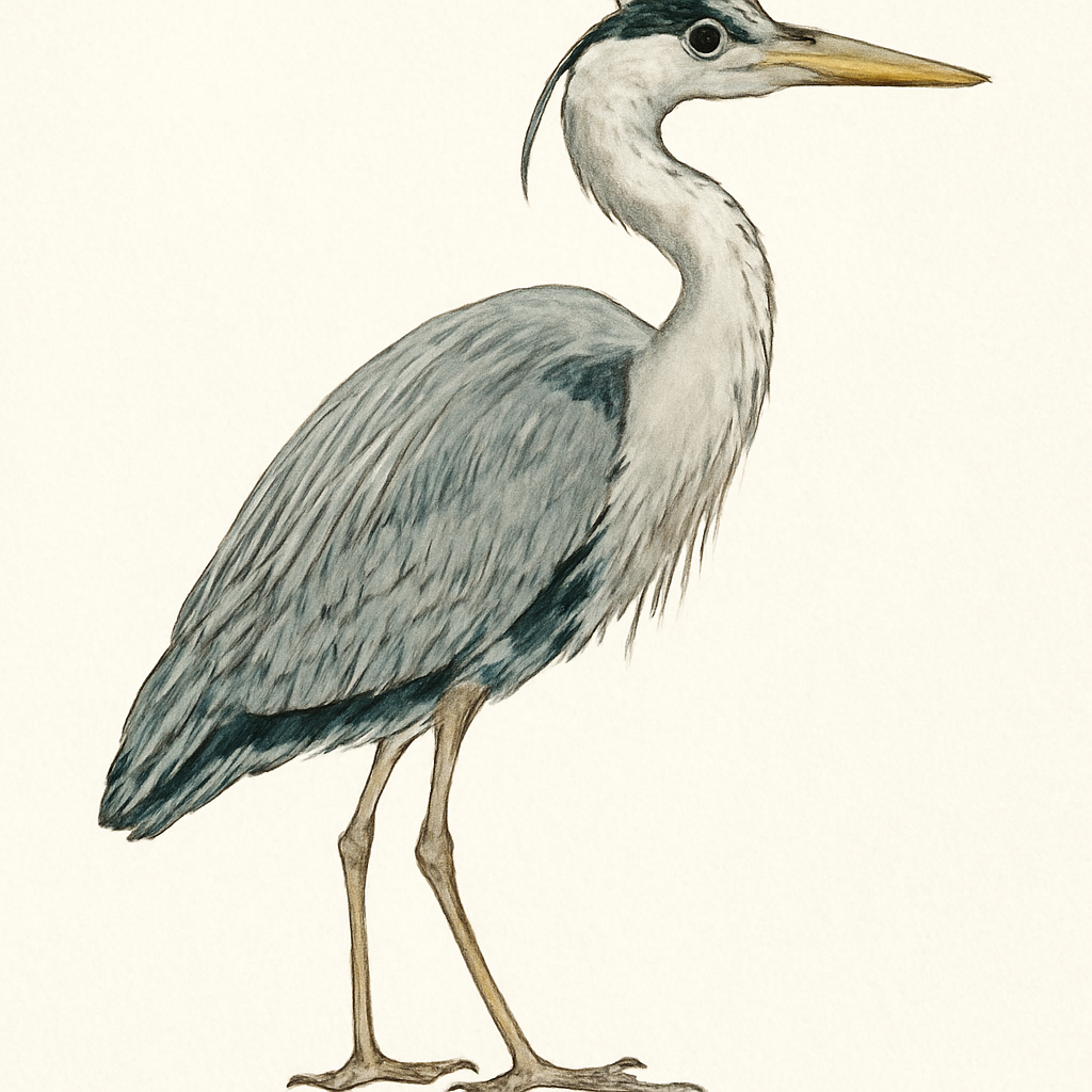 Grey Heron illustration