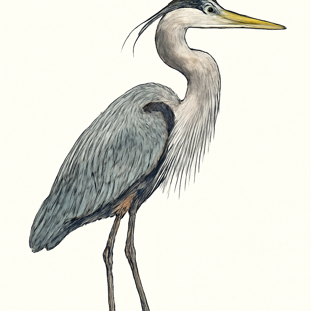 Ilustración de Garza Azulada