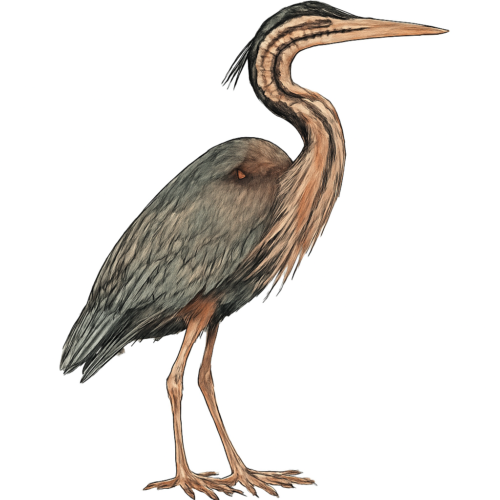 Purple Heron illustration